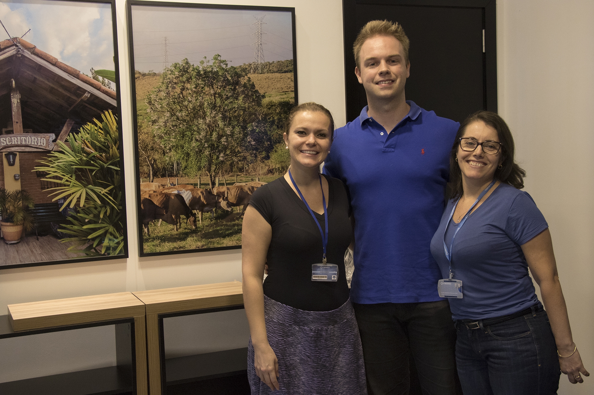 Professora Mônica Jachetti Maciel, Matheus Delavald e Claucia Fernanda Volken de Souza