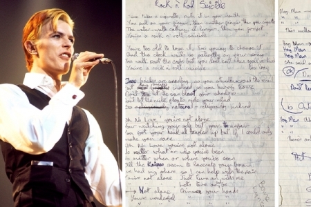 Manuscritos de David Bowie vo a leilo por 100 mil libras